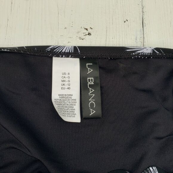 La Blanc Women's Black Petal Pusher California Hipster Swimsuit Swimsuit Sz 6 - Picture 4 of 5